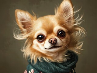 Wall Mural - chihuahua dog portrait