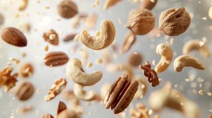 Cashew Nuts, Almonds, Walnuts and Pecans - Healthy Nut Mix