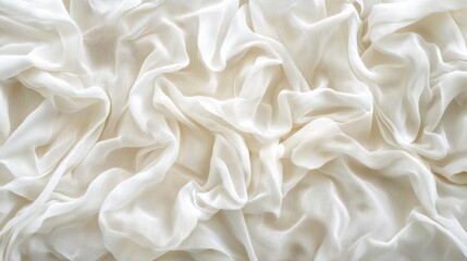 Wall Mural - Close-up view of white fabric,