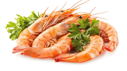 fresh shrimp with parsley - vibrant seafood arrangement for gourmet dishes