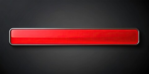 Wall Mural - high angle view of red loading bar on black background
