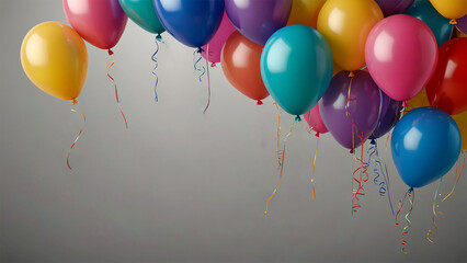 Balloons Party, White Background