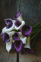 Sticker - Purple and White Flowers on Table