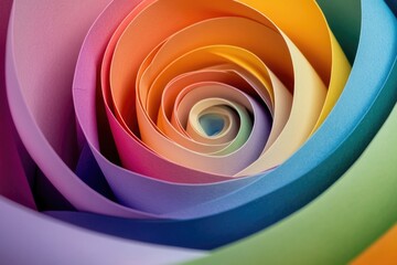 Wall Mural - Colorful Paper Flower Close Up