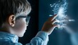 © Wimon - Students interacting with holographic screens, displaying virtual lessons and AI-driven tools, highlighting the future of digital education and EdTech