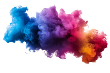 Poster - Colorful smoke swirl in vibrant hues blending beautifully for artistic backgrounds or creative projects.