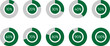 © EmBer_graphic - Zestaw okrągłych wykresów procentowych.