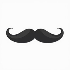 A stylish black mustache silhouette designed for various creative projects and social events