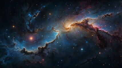 galaxy in space, background with stars