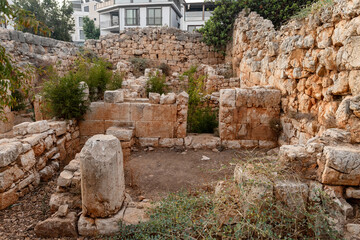 Abandoned ancient Hellenistic Temple in Kas, Turkey