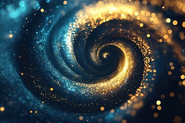 Wall Mural - golden spiral in abstract space: astrology and astronomy illustration