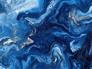 Wall Mural - blue marble abstract pattern design for artistic wallpapers or backgrounds