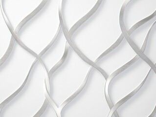 Wall Mural - classic white background wallpaper with elegant silver lines creating a modern pattern
