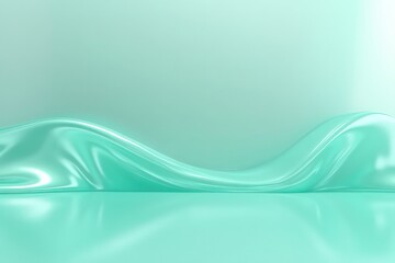 Wall Mural - cool mint background wallpaper with a smooth gradient and subtle shine