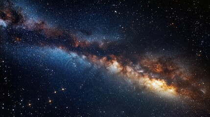 Wall Mural - expansive milky way galaxy with stars and swirling cosmic clouds