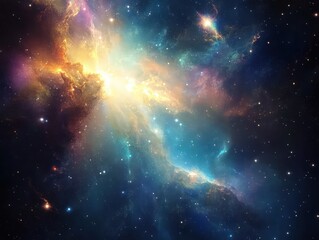 fantasy galaxy with ethereal light and celestial patterns