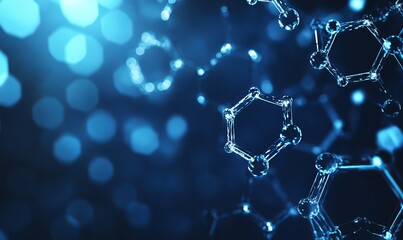 Abstract technology or medical background with hexagons shape pattern molecular structure