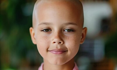 Wall Mural - Girl Undergoing Cancer Treatment