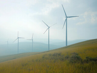 Windmills on the Horizon: A Blend of Nature and Technology