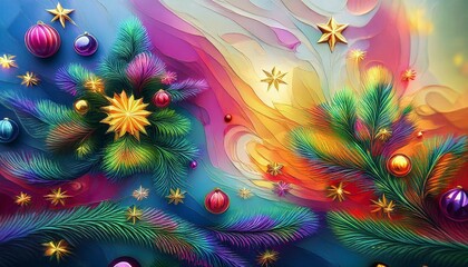 Wall Mural - abstract christmas background