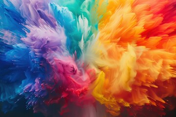 Aufkleber - Vibrant swirl of colors blending together in abstract expressionist art, showcasing dynamic movement and emotional depth in a modern artistic style