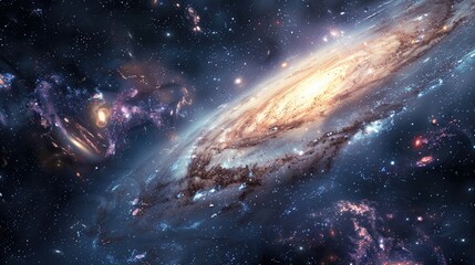 swirling galaxies in deep space