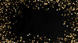© Viks_jin - Gold Bokeh Frame. Sparkling Lights on a Black Background. Ideal for Holidays, Celebrations, and Design Projects.