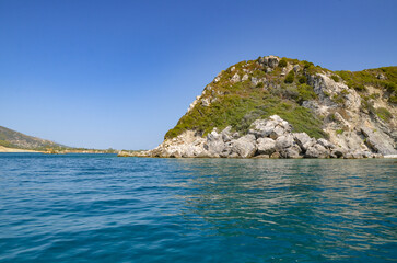 Zakynthos August 2024, amazing multicolored and surprising landscapes, turtle island, Caves in the sea