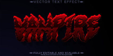 Halloween monster text effect, editable horror and scary text style