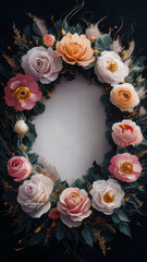 Canvas Print - frame of roses