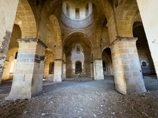 Ancient 18th-century Albanian church in Madrasa village, Azerbaijan as seen in Aug 2024.