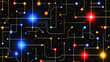 © Teeraphon - Abstract business connection of lines from nodes It is connected to endless nodes and represents the innovation of communication in the network.