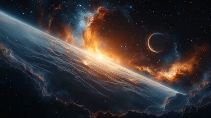 space with planets