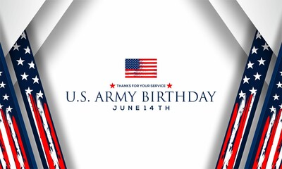 U.S. Army Birthday June 14 Background Vector banner .