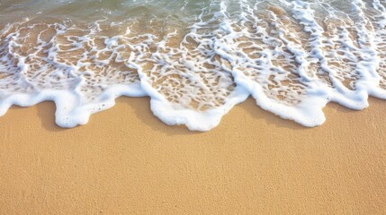 Canvas Print - Gentle Waves Lapping on Golden Sand Beach