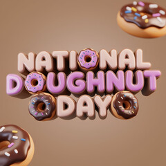 Wall Mural - National Doughnut Day