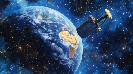 Poster - Giant space telescope observes a distant Earth-like double with familiar continents across the vastness of space