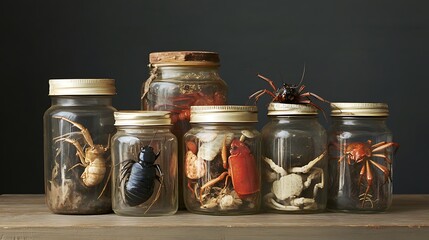 insects in a jar