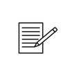 © Petsscouts - Writing icon Thin line flat illustration
