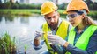 © N7 - Biologists Analyzing Water Samples for Environmental Issues at an Industrial Estate