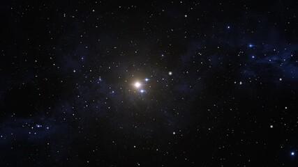 Wall Mural - star and Nebula In The dark Space