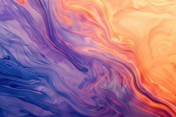 Abstract flowing light waves in orange and purple tones. Digital artwork of purple and orange swirling background. with watercolor texture. Background image of Digital art for modern and fluid. AIG51.