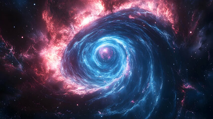 Wall Mural - A vibrant spiral galaxy showcasing cosmic beauty and mystery.