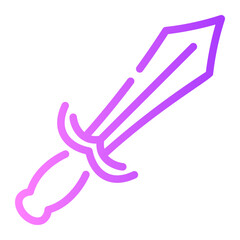 Sticker - sword Line Gradient Icon