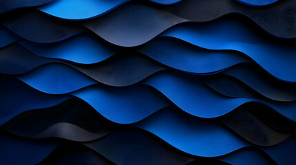 Wall Mural - Abstract blue wave pattern with layered textures.