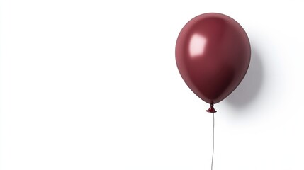 single balloon in rich maroon with soft shadow effect on white background, providing classic and elegant look