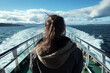 © Jiraphat.N - Person on ferry, ocean waves in background