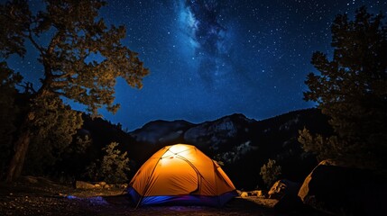 tent at night