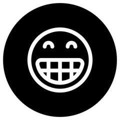 Editable happy grin expression emoticon vector icon. Part of a big icon set family. Part of a big icon set family. Perfect for web and app interfaces, presentations, infographics, etc