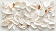 © Phirakhup - Elegant white leaves arranged on a light background, perfect for floral decor.